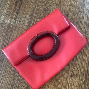 Vintage 60s JR Miami Red Patent Leather Bakelite Purse Clutch MCM